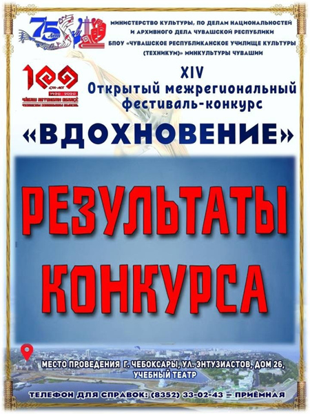 Итоги межрегионального фестиваля-конкурса художественного творчества «Вдохновение»