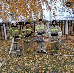 Подготовка юных пожарных к республиканскому слету