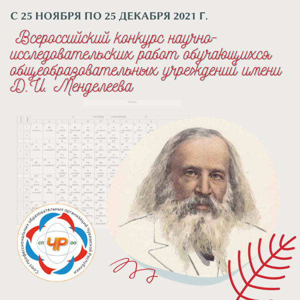 Подведены итоги регионального этапа Всероссийского конкурса научно-исследовательских работ обучающихся общеобразовательных учреждений имени Д.И.Менделеева.