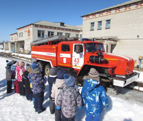 В детском саду прошли учения по пожарной безопасности