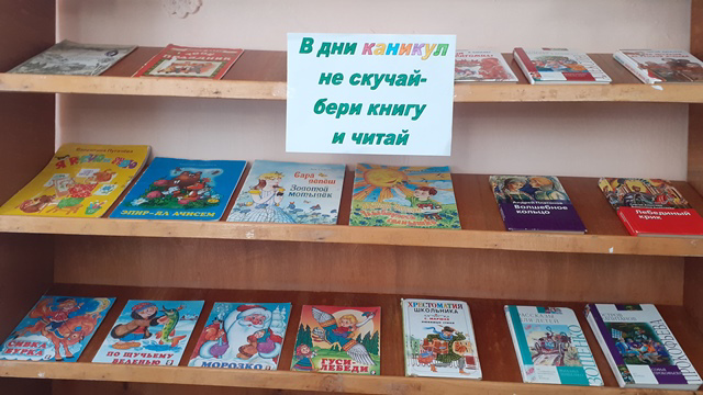 В дни каникул не скучай, бери книгу и читай!