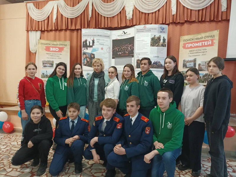 Военно-патриотический клуб «Берет» и поисковый отряд «Беркут» приняли участие в «Классной встрече» с Еленой Моисеевной Цунаевой