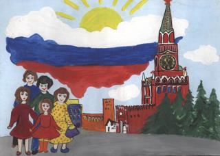 В пришкольном лагере прошёл познавательный час для детей «Моя Россия».