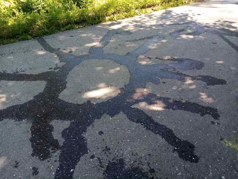 Акварисование водой на асфальте