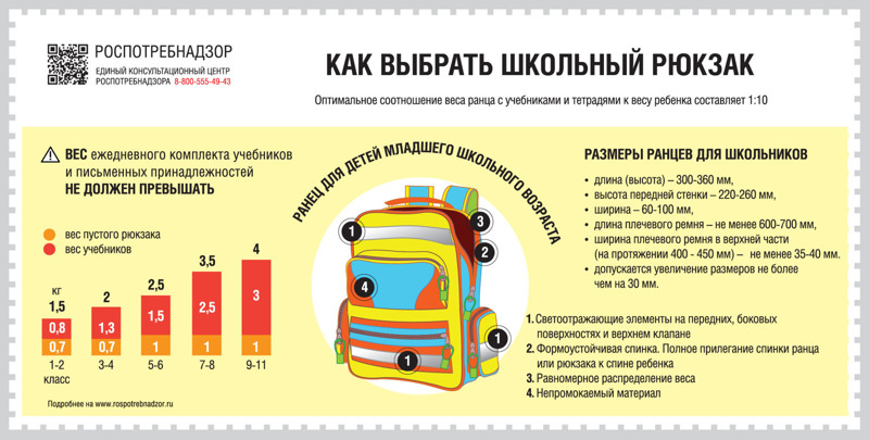 О рекомендациях, как выбрать школьный рюкзак