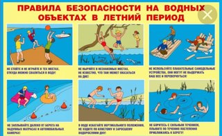 Правила безопасности на водных объектах в летний период