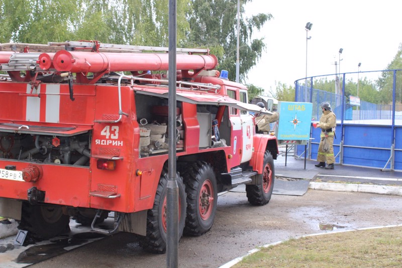 В ФСК "Присурье" прошла плановая пожарно-тактическая тренировка