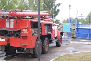 В ФСК "Присурье" прошла плановая пожарно-тактическая тренировка