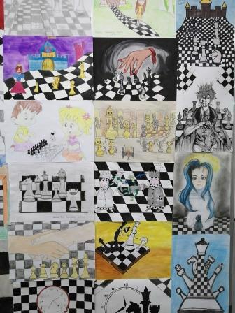 Выставка рисунков «Шахматное королевство»