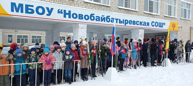 В МБОУ "Новобайбатыревская СОШ" состоялось открытие месячника оборонно-массовой, спортивной и патриотической работы