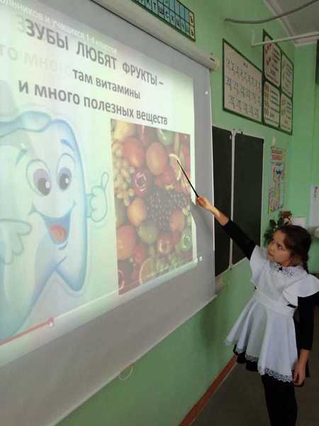 Во 2 а классе прошёл  "Урок здоровых зубов".