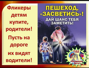 Фликеры детям купите родители