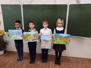Учащиеся 3А класса приняли участие в городском конкурсе рисунков