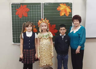 Учащиеся 3А приняли участие в конкурсе чтецов "Осенний вернисаж"