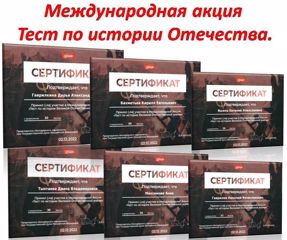 Ученики Стемасской основной школы приняли участие в Международной акции Тест по истории Отечества.