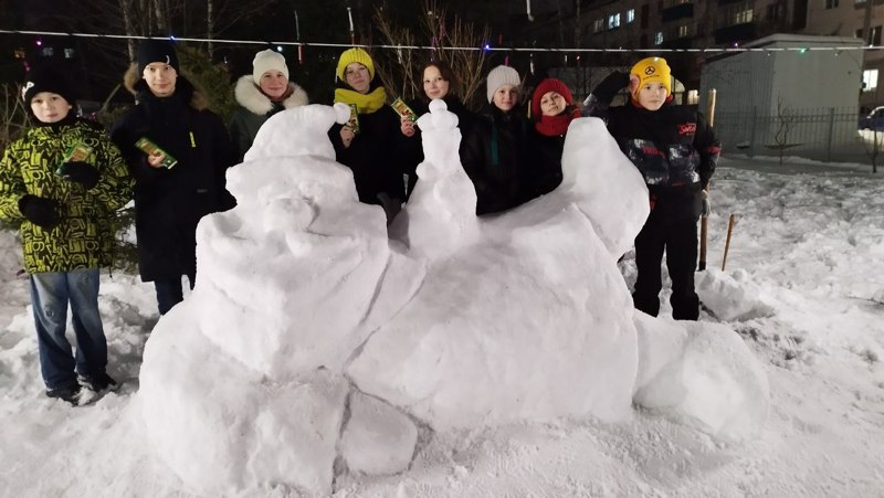 Конкурс зимних поделок из снега