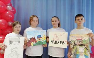 Ахматовские школьники приняли участие в республиканском конкурсе рисунков  "Наш Чапай"