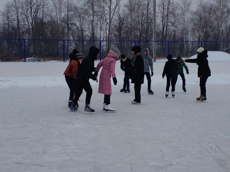 Час здоровья на катке в с. Н. Кумашка