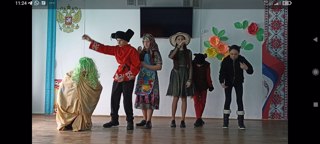 Накануне Всемирного дня театра в школе состоялась театрализованная постановка сказки «Репка» на новый лад