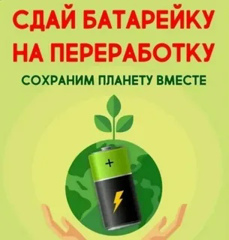 Активисты отряда "Эко-поколение" объявляют о запуске школьной акции по сбору отработанных батареек
