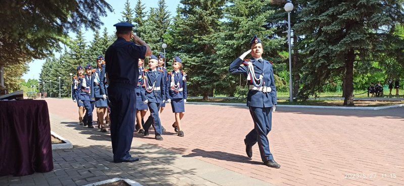 Поздравляем 5 кадетский класс столичной школы №40 с успешным выступление в республиканком конкурсе "Кадетская поверка-2023"