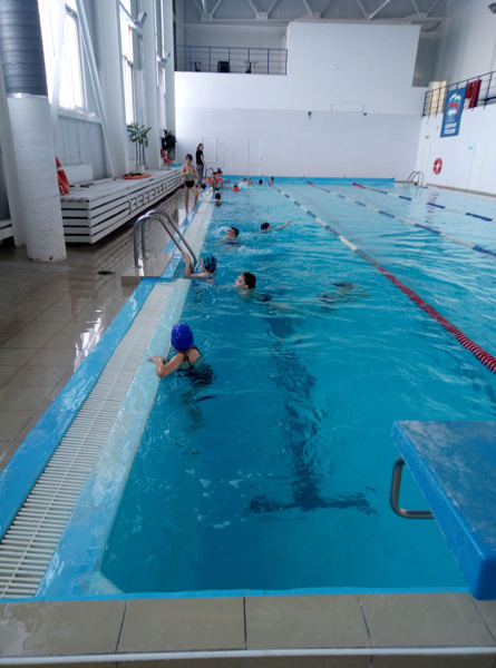 Урок физкультуры в бассейне