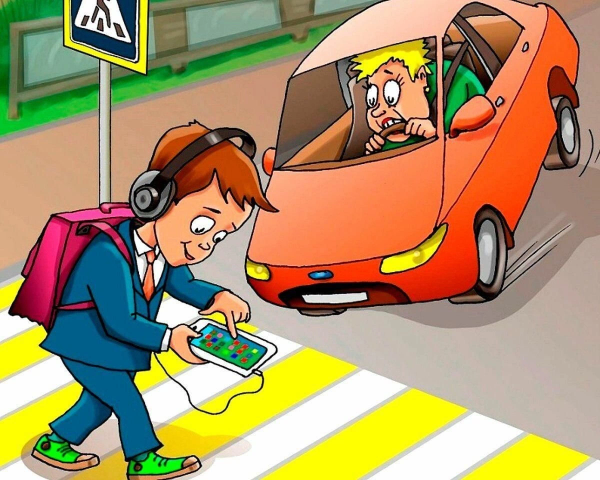 Использование сотового телефона во время движения опасно не только для водителей, но и для пешеходов