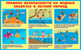 Правила безопасности на водных объектах в летний период