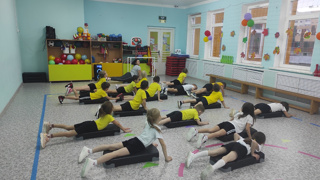 В нашем детском саду функционирует кружок "Степ- аэробика "для детей 4-7 лет