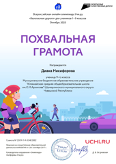 Всероссийская онлайн - олимпиада «Безопасные дороги»