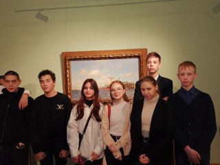 В рамках проекта Пушкинская карта  школьники побывали на выставке "Три шедевра Левитана"