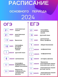 Опубликованы проекты расписаний ЕГЭ, ОГЭ и ГВЭ на 2024 год