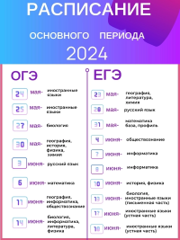 Опубликованы проекты расписаний ЕГЭ, ОГЭ и ГВЭ на 2024 год