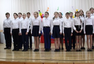 Выступление на муниципальном  конкурсе школьных хоров