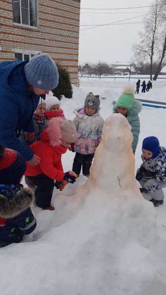 Зимнее творчество с детьми на улице