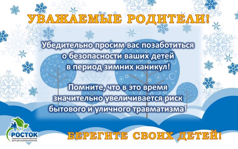 Памятка для родителей «Правила безопасного поведения  в период зимних каникул»