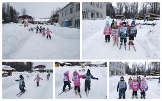 Лыжные гонки в детском саду