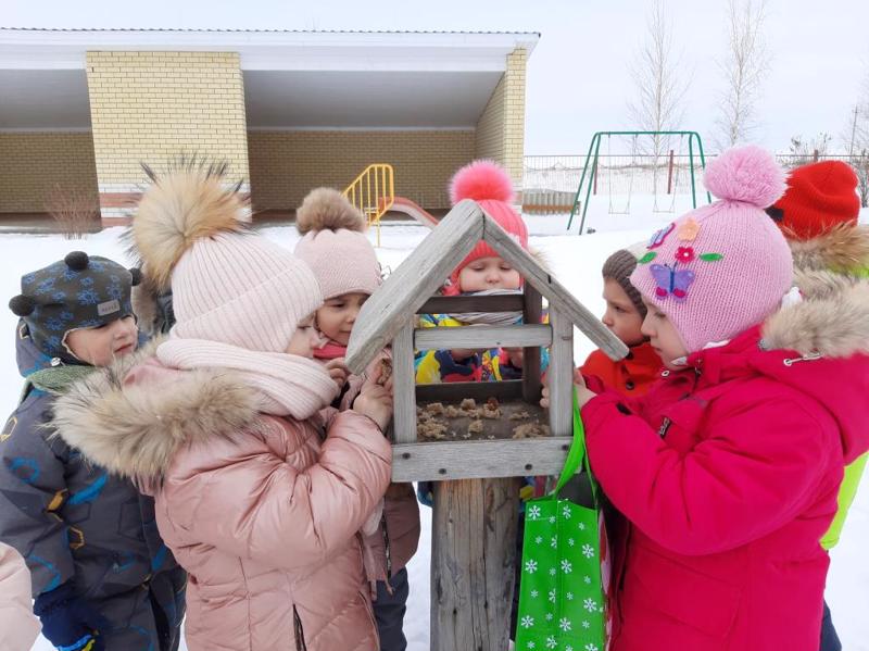 Трудно птицам зимовать – будем птицам помогать!