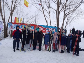 Учащиеся и учителя школы участники Всероссийской лыжной гонки «Лыжня России»