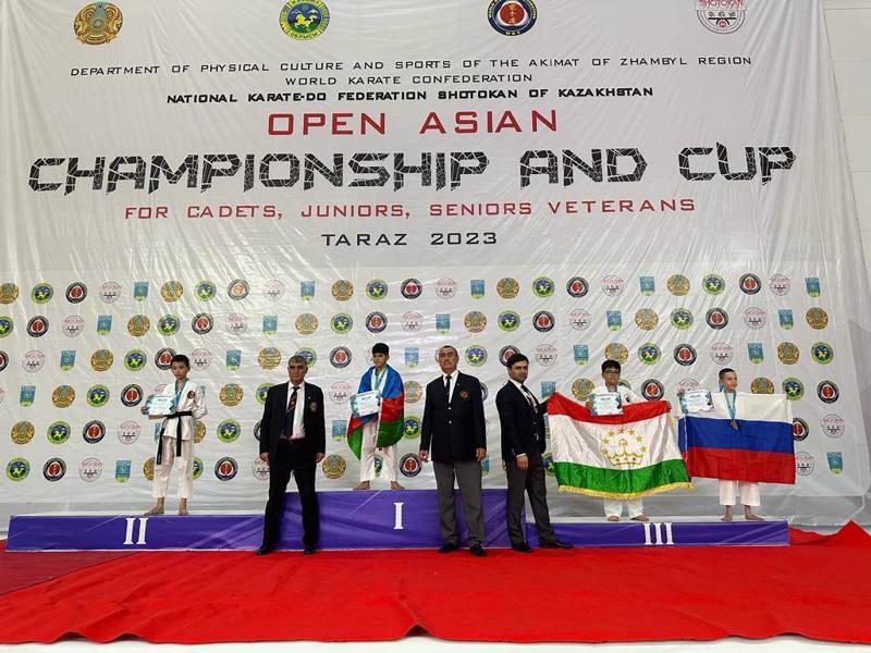 В г. Тараз (Республика Казахстан) с 22 по 24 декабря 2023 года прошел Открытый Чемпионат Азии среди кадетов, юниоров, взрослых и Открытый Чемпионат Азии среди детей по каратэ WKC.