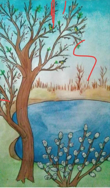 В рамках проекта фонда "Чувашия"ВеликоЛепное дело-шире круг" воспитатель 5-го класса провела урок на тему «Рисование по памяти и по представлению весеннего дерева».