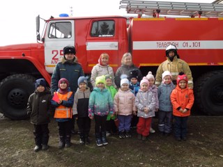 Дружина юных пожарных посетила пожарную часть № 25 села Аликово