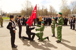 Cостоялась торжественная церемония передачи копии Знамени Победы.