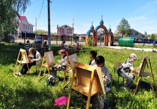Первый день летней практики в Яльчикской детской школе искусств