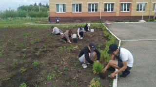 Началась летняя трудовая практика учащихся на пришкольном участке