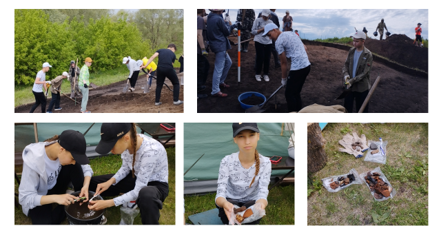 Поисковый отряд МБОУ «Яльчикская СОШ» на раскопках в Большетаябинском городище