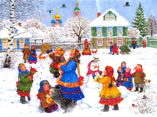 Рождественские игры в детском саду
