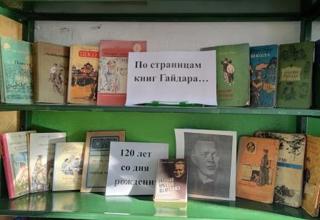 Оформлена книжная выставка  «По страницам книг Гайдара…»