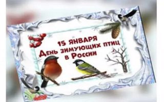 15 января - День зимующих птиц России