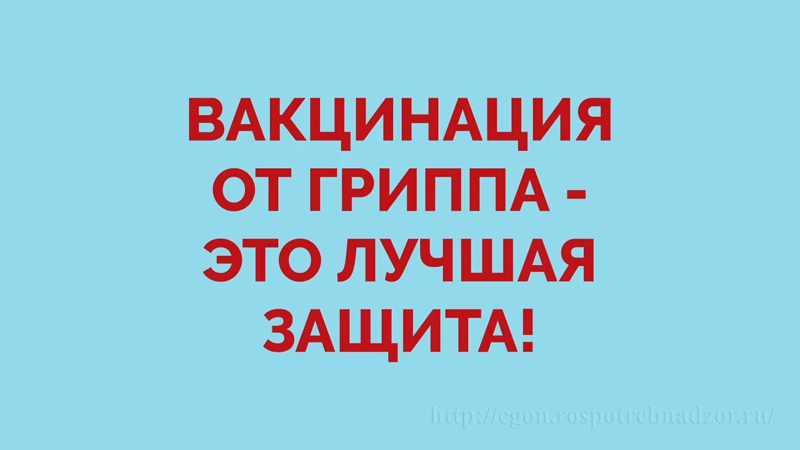 Вакцинация от гриппа -это лучшая защита!